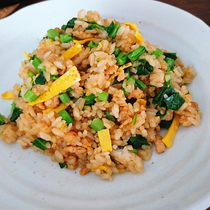 菜の花のピラフ風炒めご飯